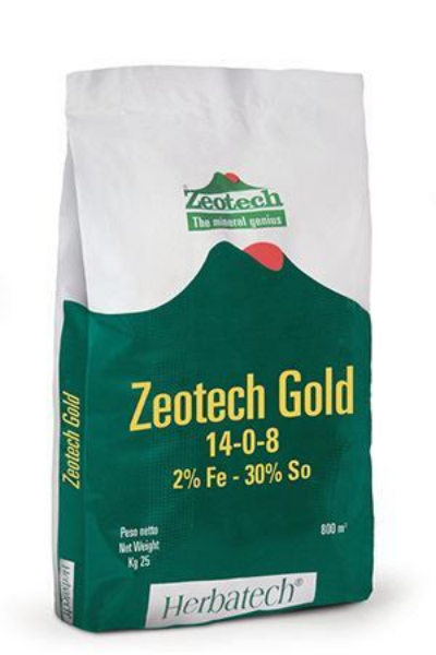 Picture of Zeotech Gold Fertiliser |Zeolite grassland biostimulant |NPK 14-0-8 +2Fe|25kg|
